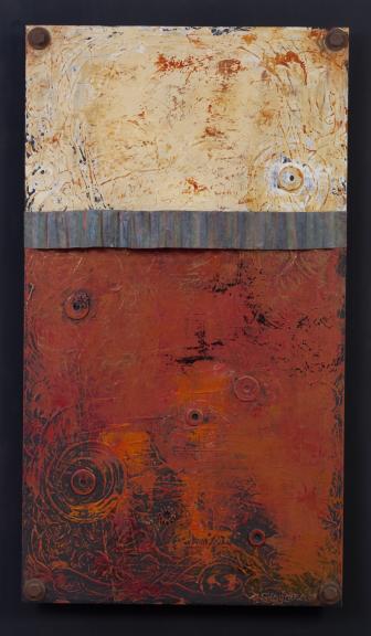 The Red Sea 24x40 acrylic mixed media on steel