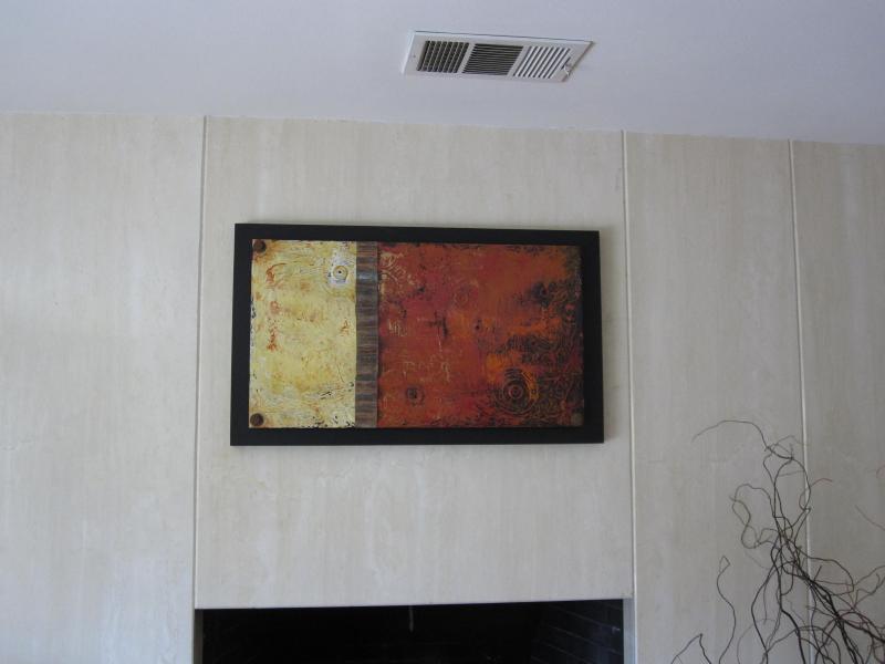 acrylics on steel with copper