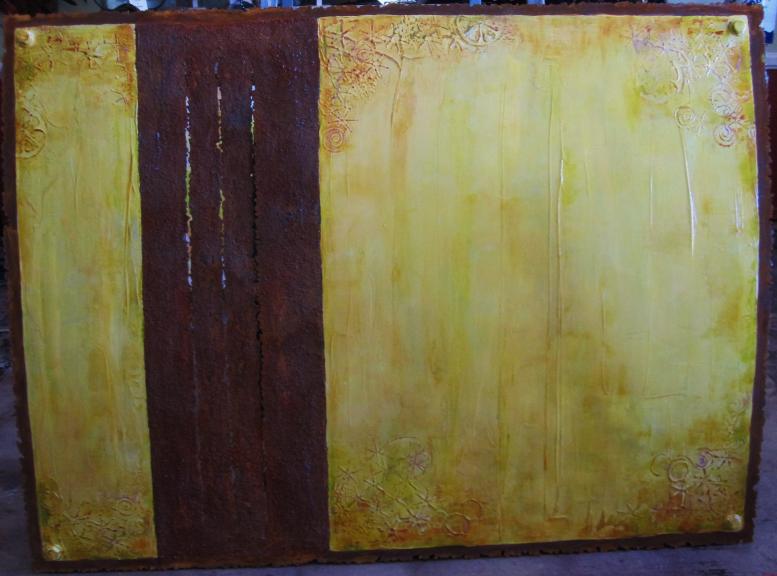 Bahama Sunshine Acrylic on Torchcut Steel